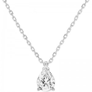 타원형 눈물방울-모양의 인공 다이아몬드 펜던트 레이저 우아한 목걸이 조절 가능